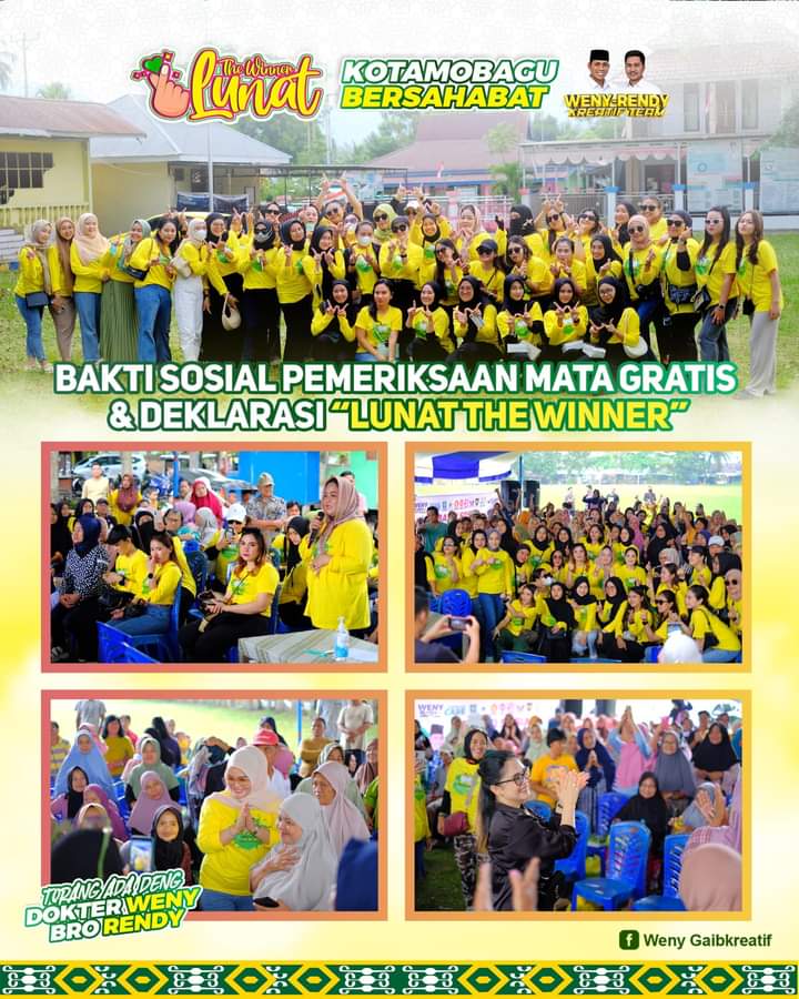 Bakti Sosial Pemeriksaan Mata Gratis & Deklarasi LUNAT THE WINNER