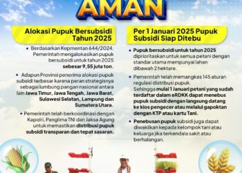 Pupuk Subsidi 2025 Aman! Petani Lebih Mudah, Swasembada Pangan Semakin Dekat