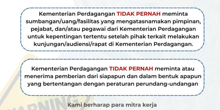 Kementerian Perdagangan Peringatkan Modus Penipuan Mengatasnamakan Pegawai dan Pimpinan