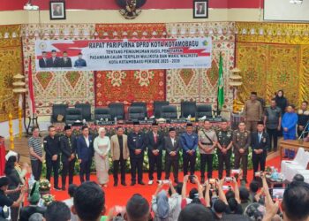 Rapat paripurna DPRD pengumuman walikota kota kotamobagu terpilih, Tak dihadiri banyak ASN…