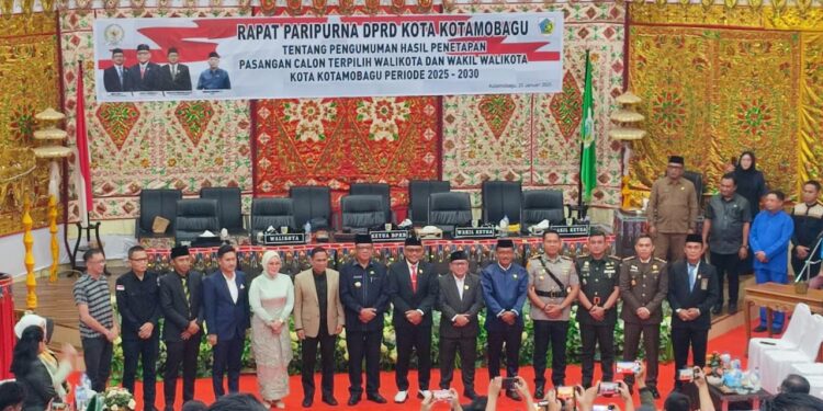 Rapat paripurna DPRD pengumuman walikota kota kotamobagu terpilih, Tak dihadiri banyak ASN…