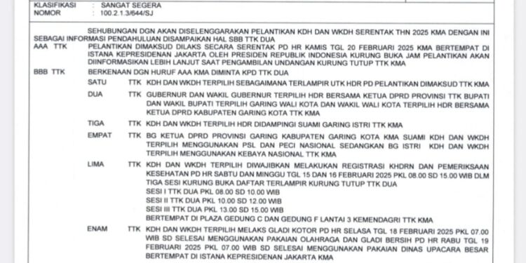 Pelantikan Kepala Daerah 2025: Momen Bersejarah, Digelar Serentak di Istana Presiden!