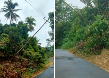 Pengguna jalan Tungoi Tanoyan Desak PLN Segera Perbaiki Tiang Listrik yang Terancam Roboh