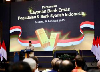 Pertama Dalam Sejarah Indonesia Resmi Miliki Layanan Bank Emas,, Diresmikan oleh Presiden Prabowo Subianto,, Dikelolah Pegadaian dan Bank Syariah Indonesia