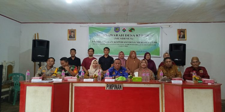 Musdesus Pembentukan Koperasi “Desa Merah Putih” Digelar di Desa Tungoi II