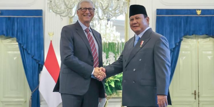 Presiden Prabowo Sambut Bill Gates,,, Bahas Strategi Kesejahteraan dan Kesehatan Nasional..