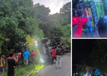 Viral…! Mobil Bunda Sithik Alami Rem Blong di Turunan Ekstrem Santigi – Bolano, Terekam Kamera Warga