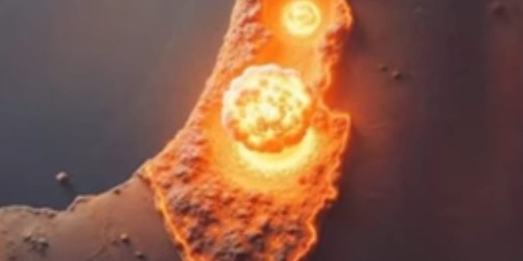 Simulasi Serangan Nuklir ke Israel,,Unggahan Akun X pro Iran,, Picu Kepanikan Global