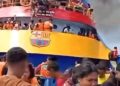 KM Barcelona V.A Terbakar di tengah Laut,,Nelayan Gangga Jadi Garda Terdepan Evakuasi