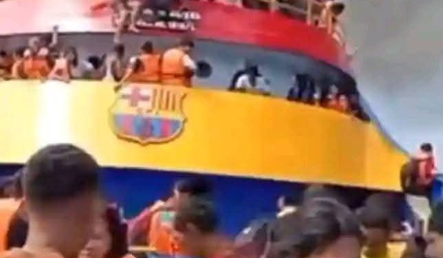 KM Barcelona V.A Terbakar di tengah Laut,,Nelayan Gangga Jadi Garda Terdepan Evakuasi